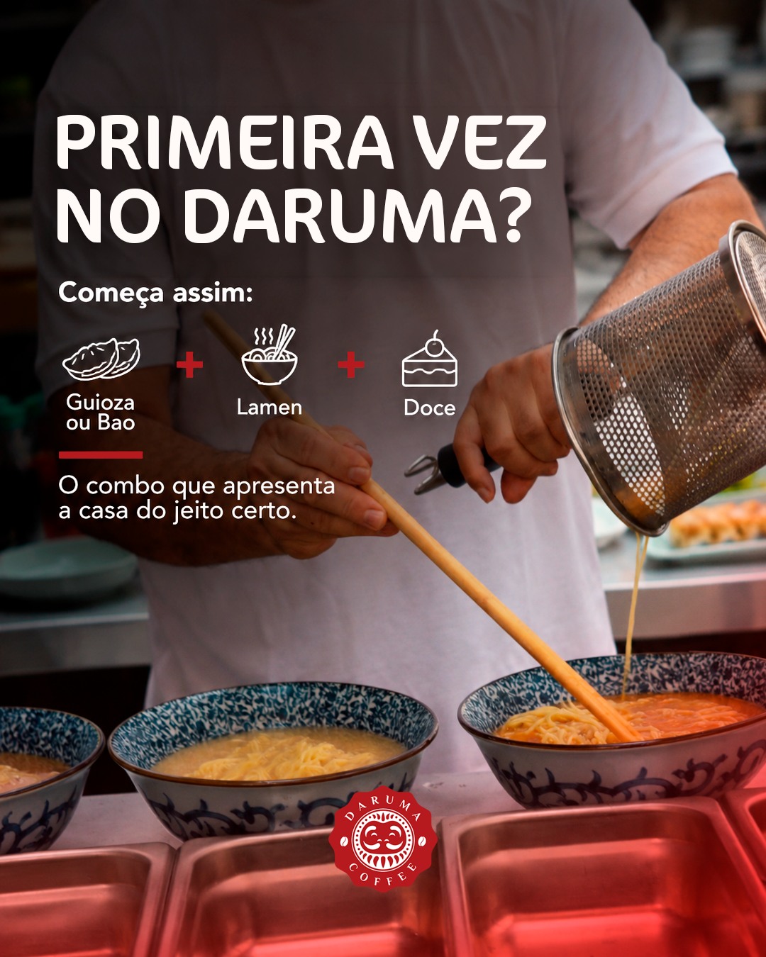Primeira vez no Daruma e não sabe por onde começar? A gente facilita: entrada, lamen e doce. O combo é uma ótima forma de conhecer alguns dos sabores da casa em uma escolha completa. Você começa com guioza ou bao, segue com o lamen e fecha com um doce para terminar bem. Uma boa porta de entrada para&hellip;