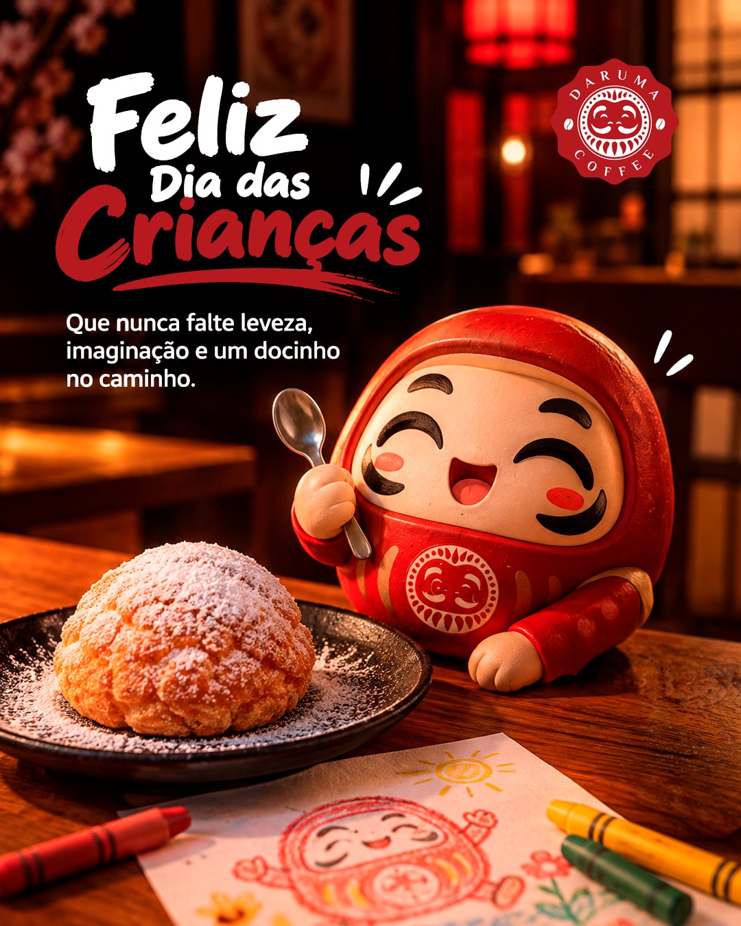 Hoje é dia de celebrar a leveza, a imaginação e aquela alegria simples que as crianças sabem viver tão bem. Que o Dia das Crianças seja doce, cheio de carinho e com bons momentos em família. O Daruma deseja um feliz Dia das Crianças a todos. #DarumaCoffee #EmpórioDaruma #DiaDasCrianças #RuaAugusta #&hellip;
